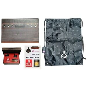 NumSkull Atari 2600 Loot Box (2018) 4x Collectible Pins Cinch Bag Sticker Sheet